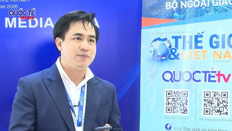 Ông Vũ Văn Thành trả lời phỏng vấn Báo Thế giới và Việt Nam tại Diễn đàn Kinh tế mùa Thu 2026